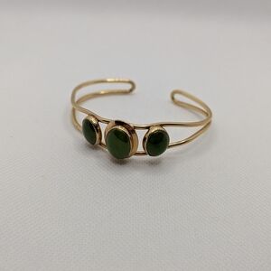 Gold Filled And Jade Bracelet